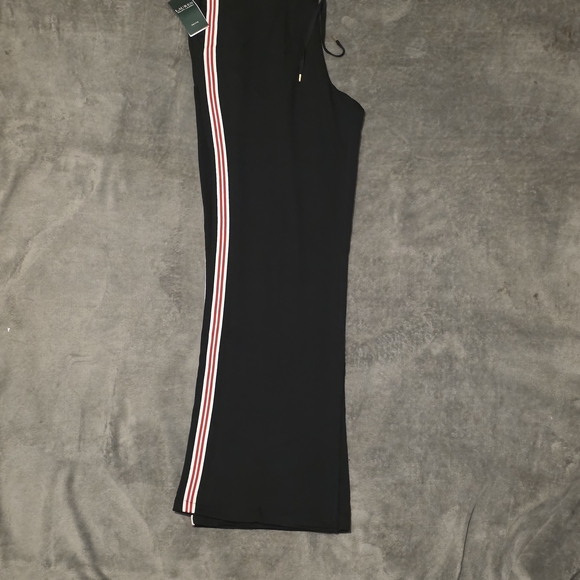 Lauren Ralph Lauren Track Pants With Red And White Side Stripes. - Picture 2 of 8